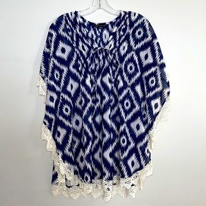 Beach Pullover Navy/White Club Z Collection S/M